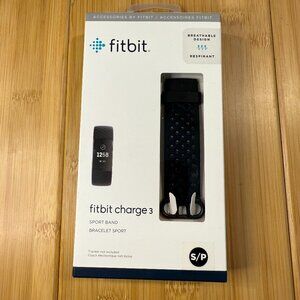 NWT Fitbit Charge 3 Black Sport Band, Small